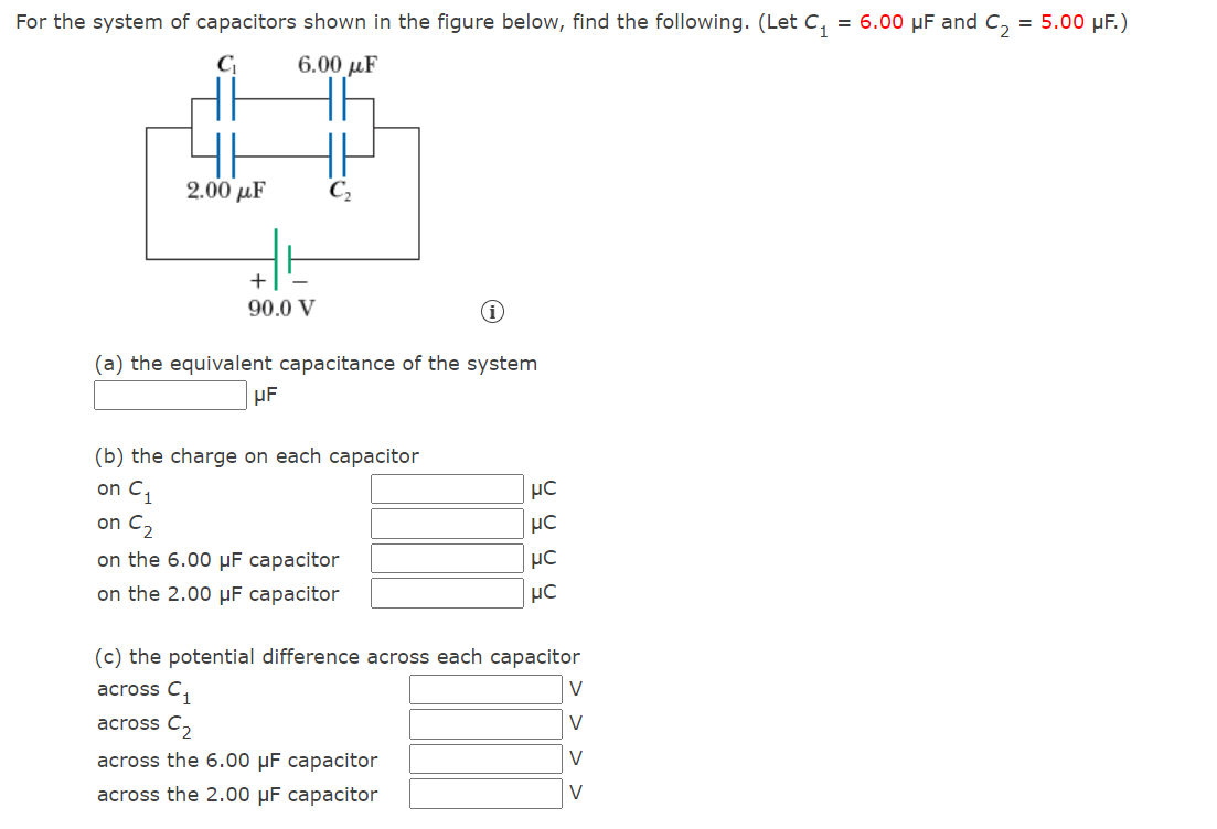 [Solved]: System Of Capacitors Shown In The Figure Below,