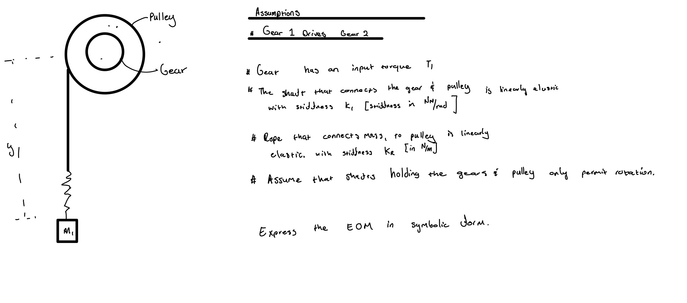 Assumptions Gear 1 Drives Gear 2 * Gear has an input