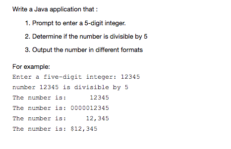 Solved Write a Java application that: 1. Prompt to enter a | Chegg.com