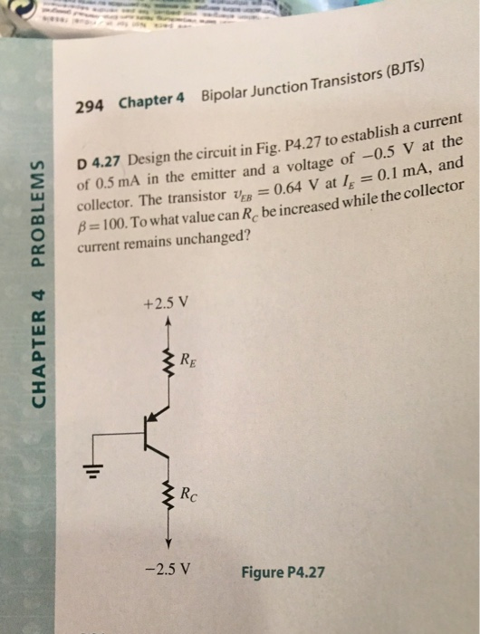 Solved 294 Chapter 4 Bipolar Junction Transistors (BJTs) D | Chegg.com