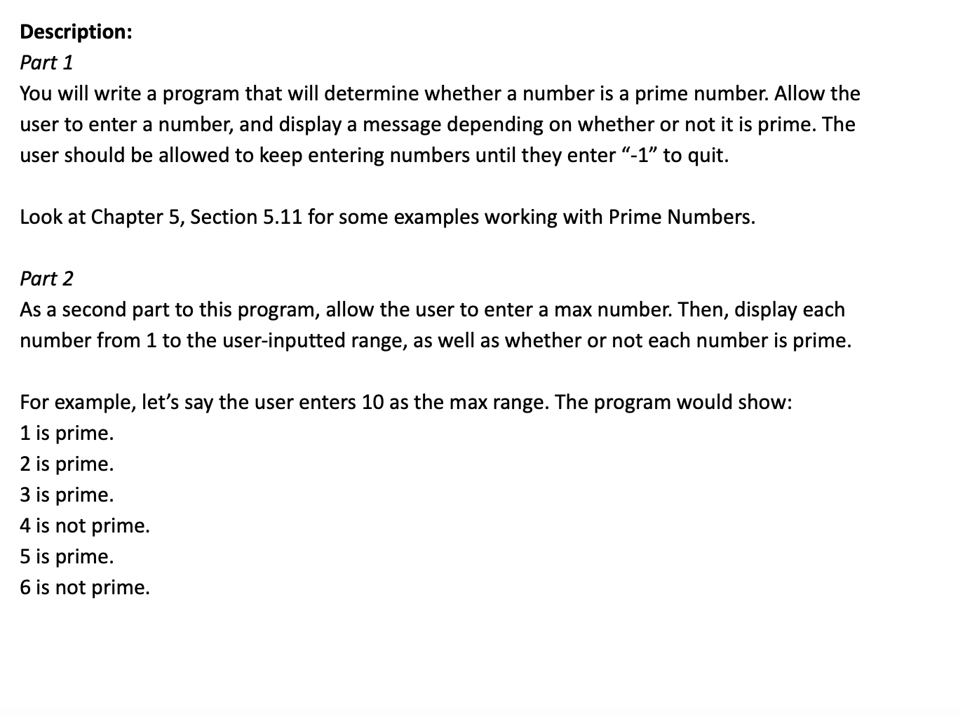 Solved Description: Part 1 You will write a program that | Chegg.com