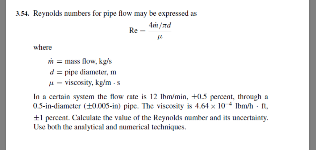 solved-3-54-reynolds-numbers-for-pipe-flow-may-be-expressed-chegg