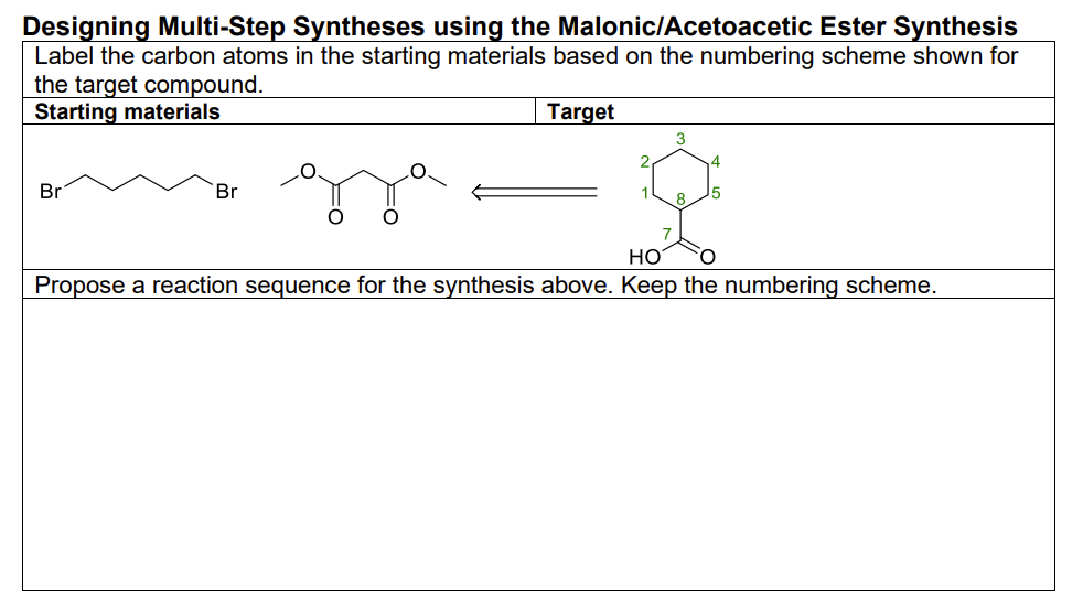 Solved Designing Multi-Step Syntheses Using The | Chegg.com