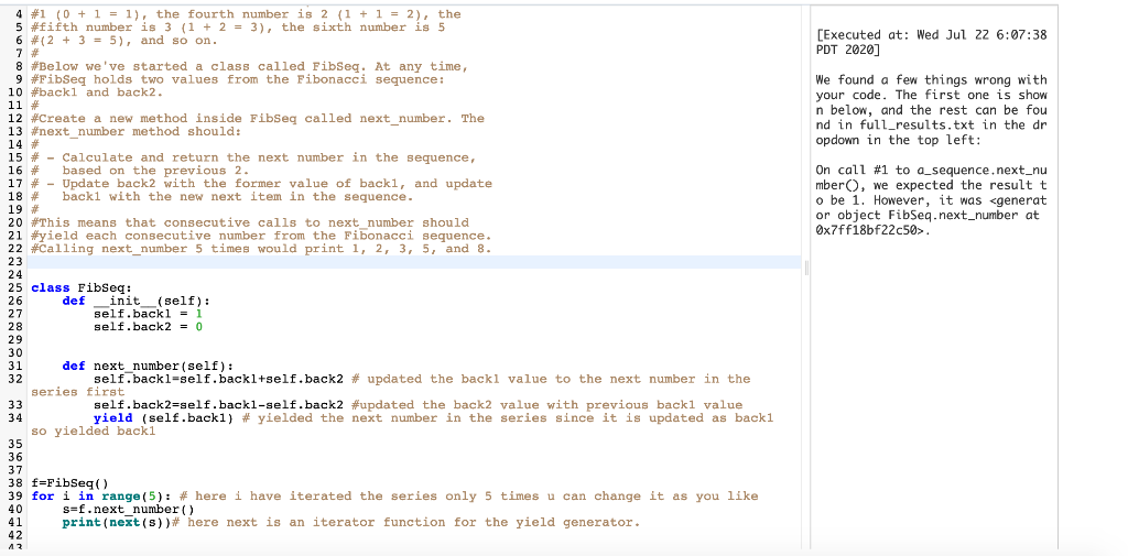 Solved #The Fibonacci sequence is a number sequence where | Chegg.com