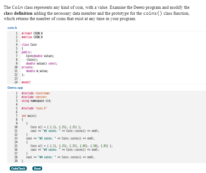 Each class may have its own version of a given | Chegg.com