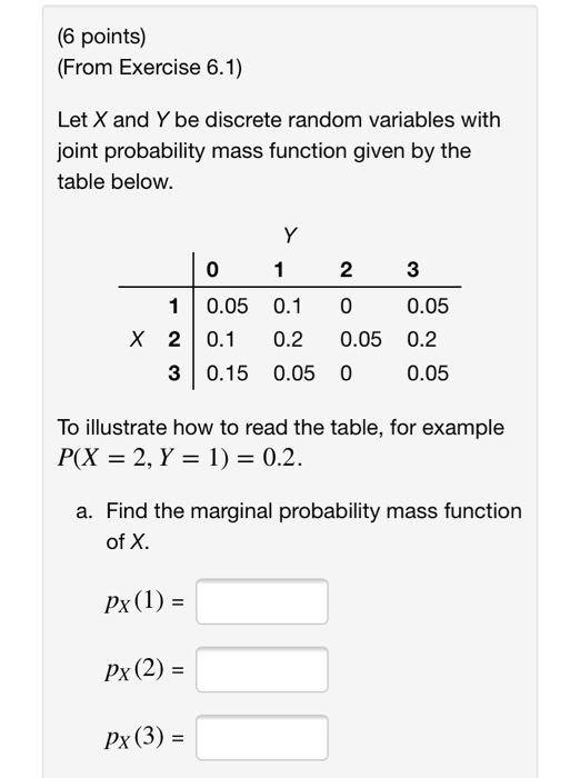 Solved b. Find the probability mass function of the random | Chegg.com