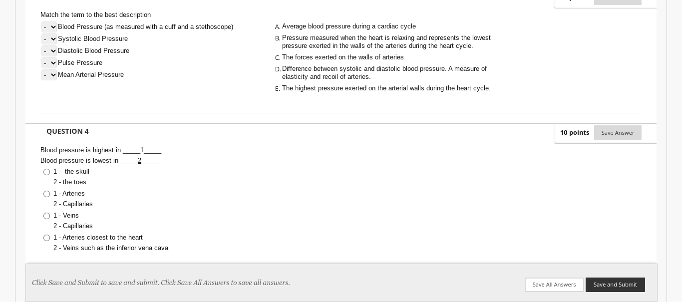 Solved Blood pressure must increase in response to a | Chegg.com
