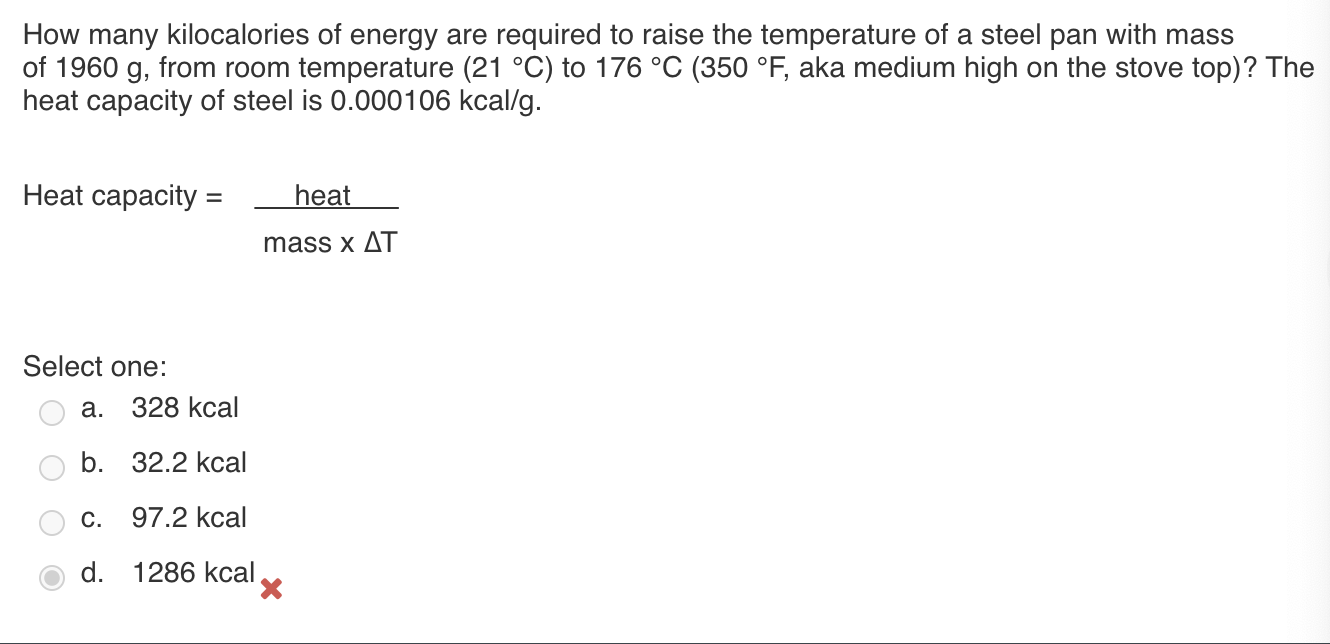 Solved How Many Kilocalories Of Energy Are Required To Raise | Chegg.com