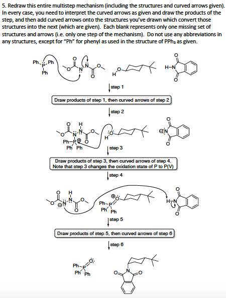 Solved 5. Redraw this entire multistep mechanism (induding | Chegg.com