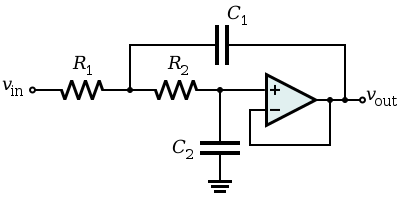 Solved How would I build this Sallen-Key Circuit on a | Chegg.com