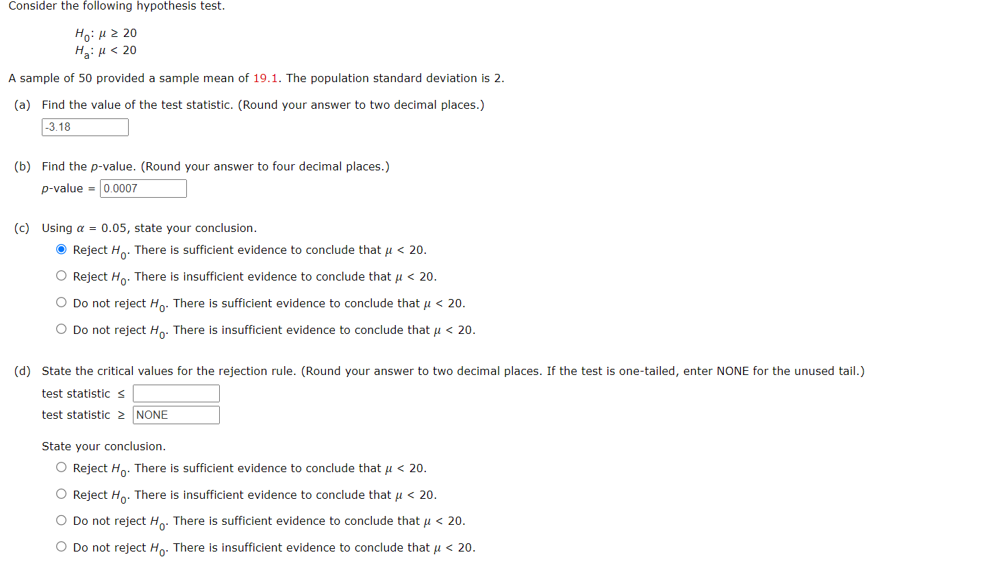 Solved Consider The Following Hypothesis Test. | Chegg.com