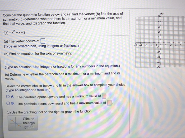 Solved Consider the quadratic function below and (a) find | Chegg.com