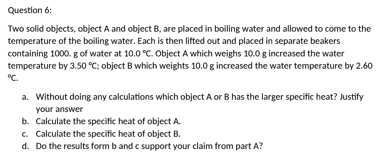Solved Two solid objects, object A and object B, are placed | Chegg.com