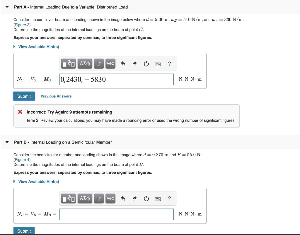 Solved Consider The Cantilever Beam And Loading Shown In The | Chegg.com