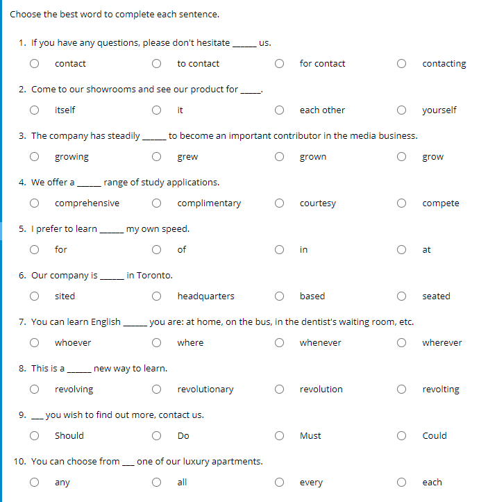 solved-choose-the-best-word-to-complete-each-sentence-us-chegg