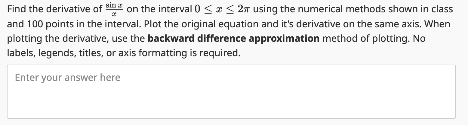 Solved Find the derivative of xsinx on the interval 0≤x≤2π | Chegg.com