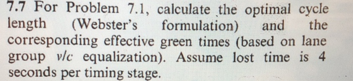 Solved 7.7 For Problem 7.1, calculate the optimal cycle | Chegg.com