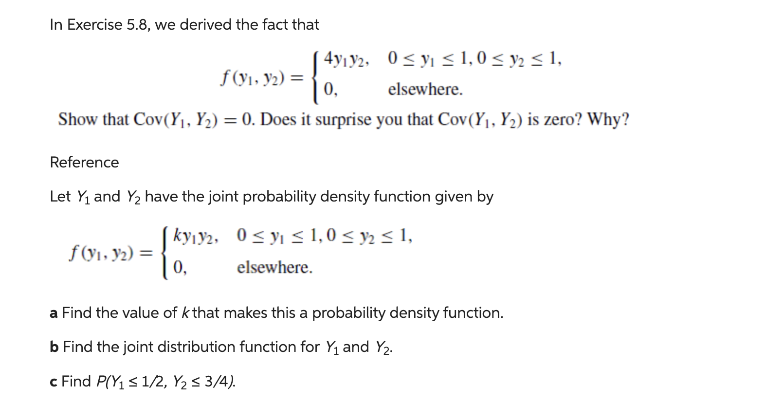 In Exercise 5.8, we derived the fact that | Chegg.com