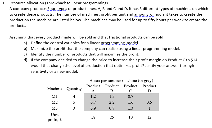 Solved Resource Allocation Throwback To Linear Chegg Solved Resource Allocation Throwback To Linear Chegg