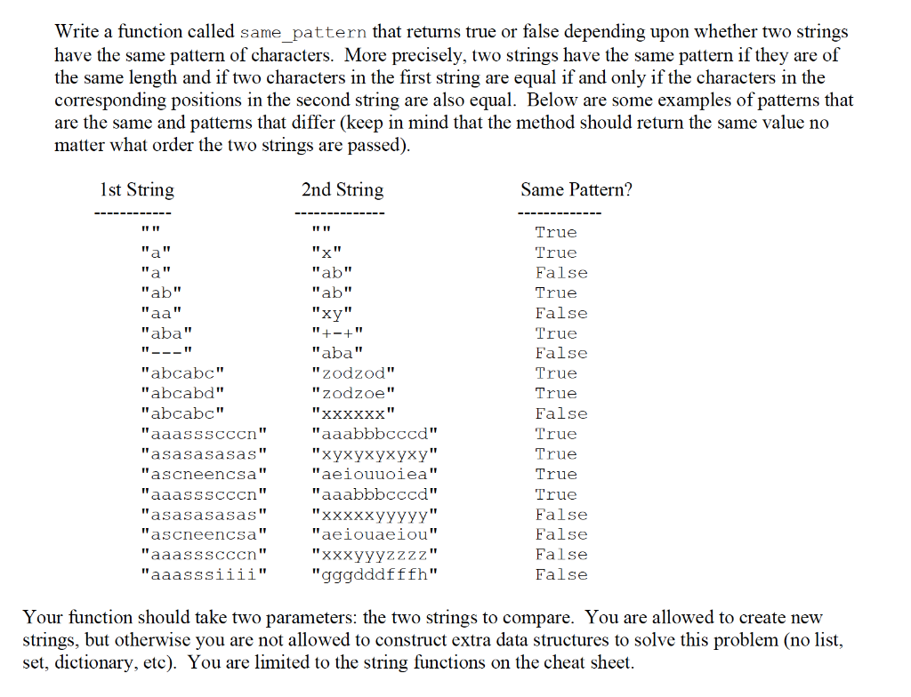 solved-write-a-function-called-same-pattern-that-returns-chegg