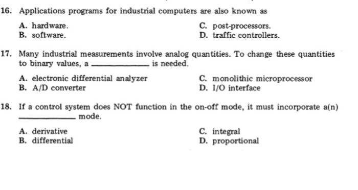 Solved Basic Industrial Computer Systems When you | Chegg.com