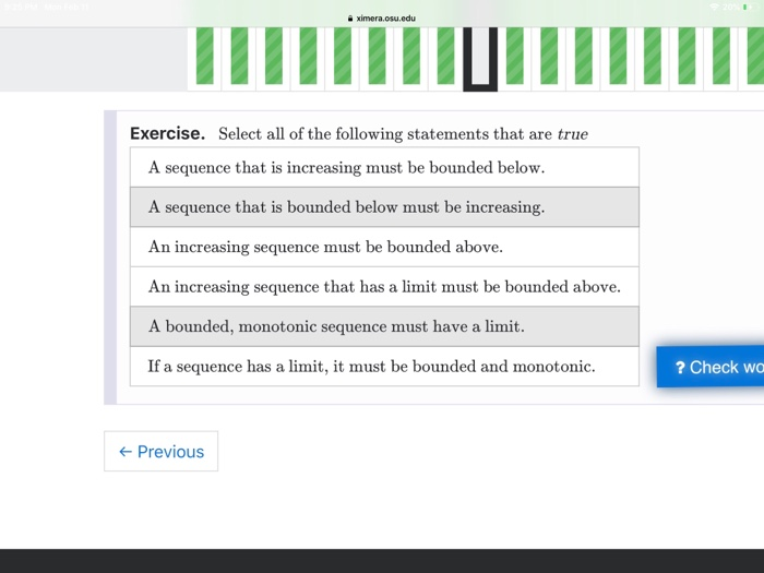 Solved ximera.osu.edu Exercise. Select all of the following | Chegg.com