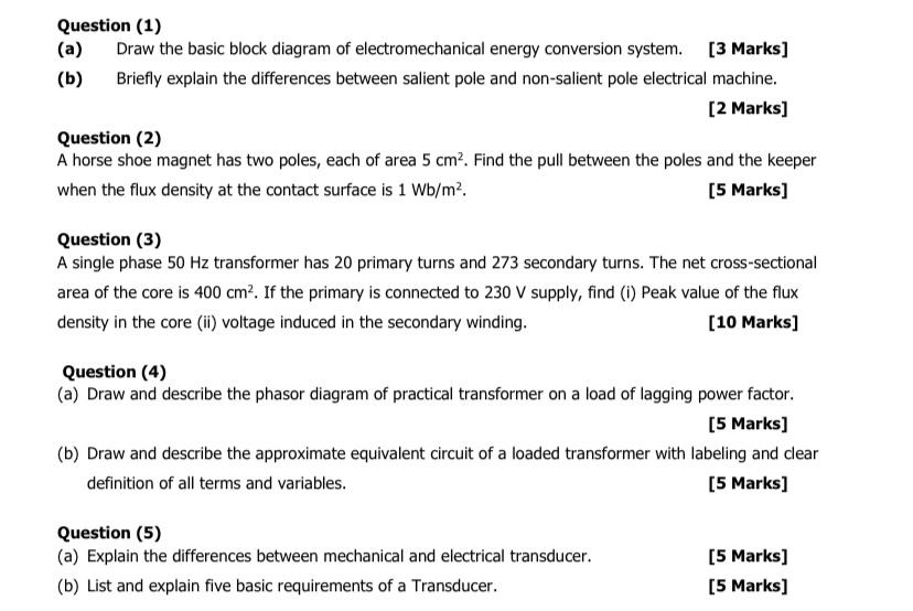 Solved Question (1) Draw the basic block diagram of | Chegg.com