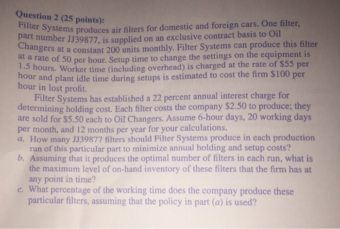 Solved Filter Systems produces air filters for domestic and