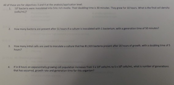 Solved All of these are for objectives 3 and 4 at the | Chegg.com