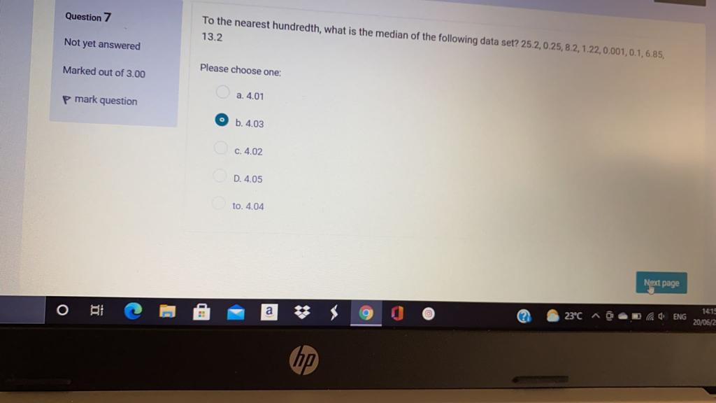 Solved Question 7 Not Yet Answered Marked Out Of 3.00 P Mark | Chegg.com