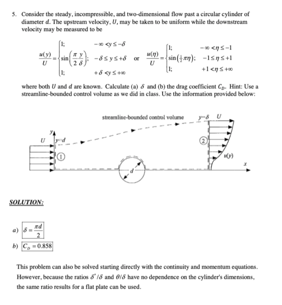 Solved 5. Consider the steady, incompressible, and | Chegg.com