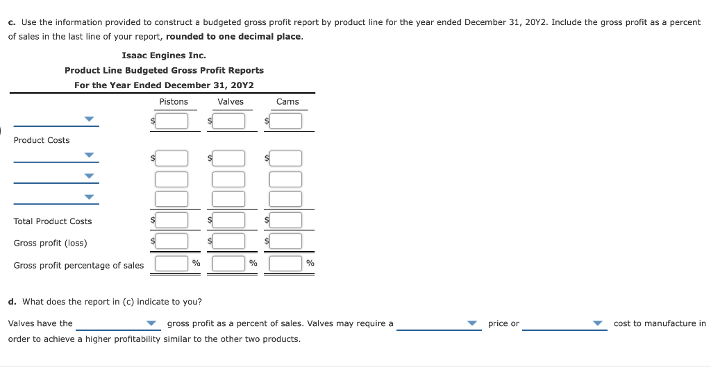 Solved Product Costs And Product Profitability Reports, | Chegg.com