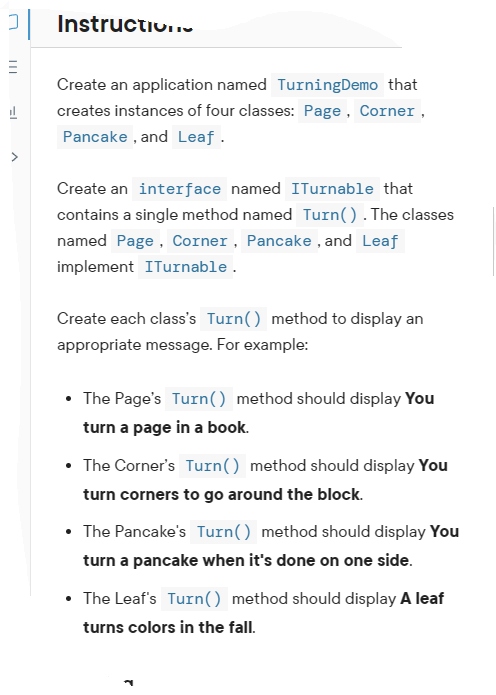 Solved Instructivi. Create an application named that creates | Chegg.com