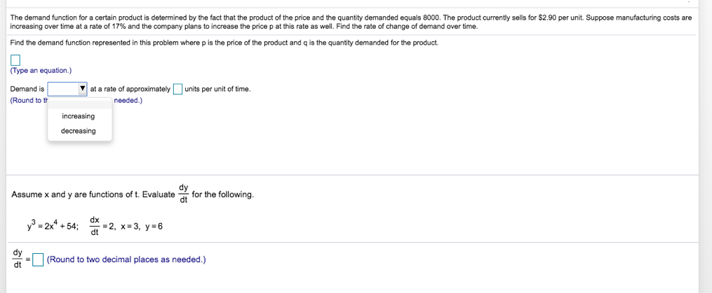 Solved The demand function for a certain product is | Chegg.com