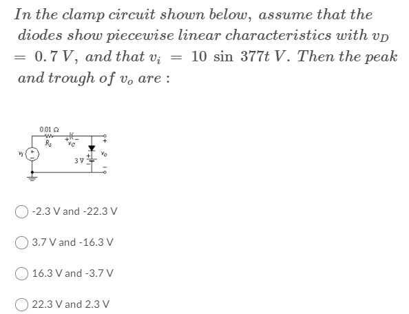 Solved In The Circuit Shown Below, Assume That The Diodes | Chegg.com