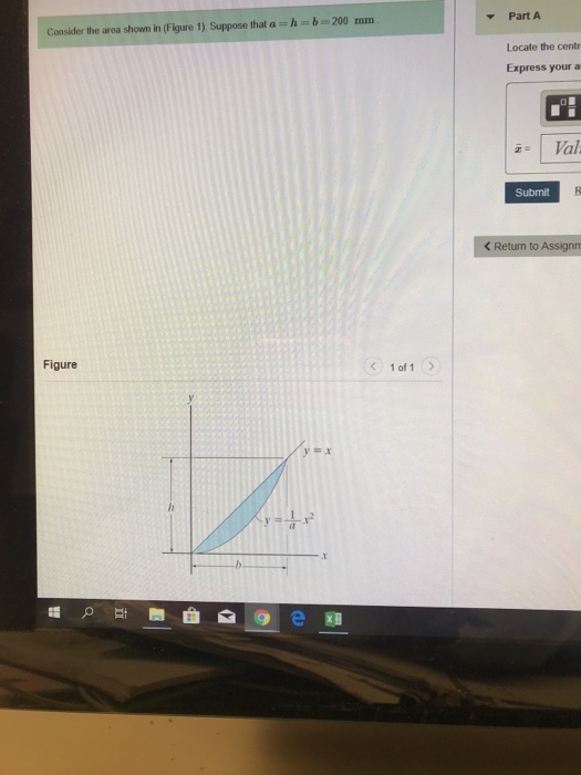 Solved Part A Consider The Area Shown In Figure 1 Chegg