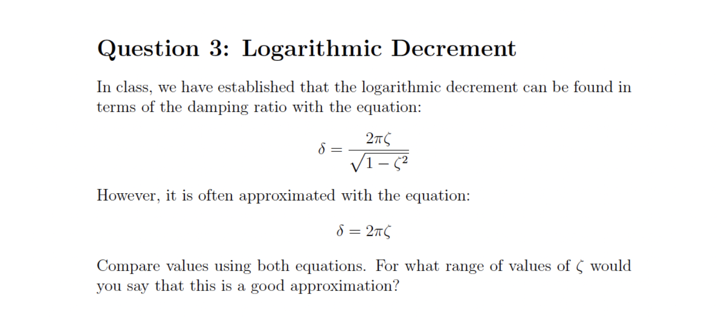 logarithmic decrement experiment