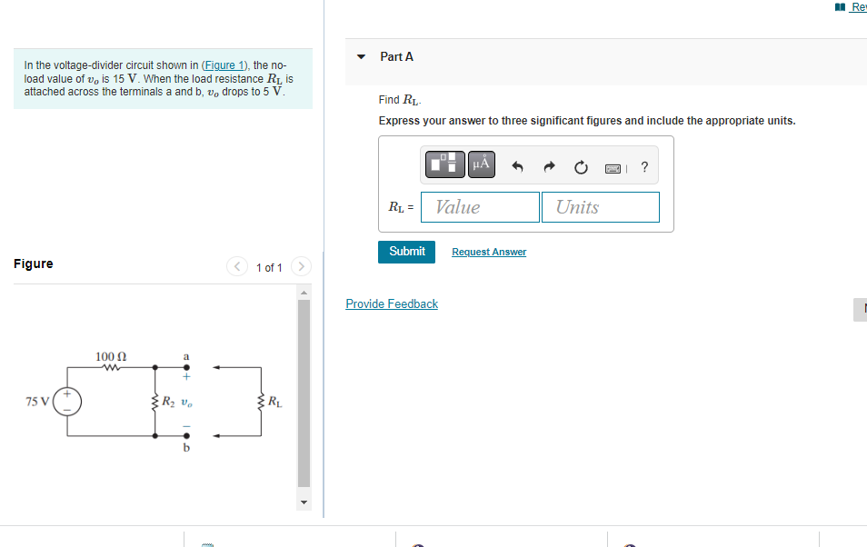 Solved In The Voltage-divider Circuit Shown In (Figure 1), | Chegg.com