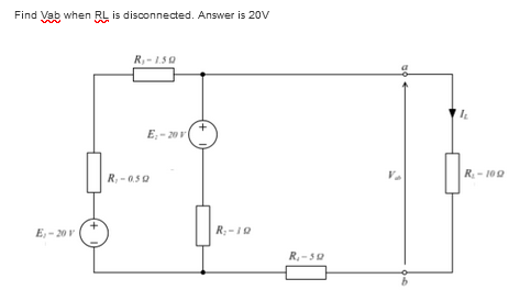 Solved Find the terminal voltage, Vab, for the circuit shown | Chegg.com