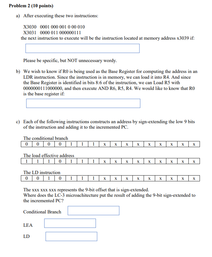Solved Problem 2 (10 points) a) After executing these two | Chegg.com