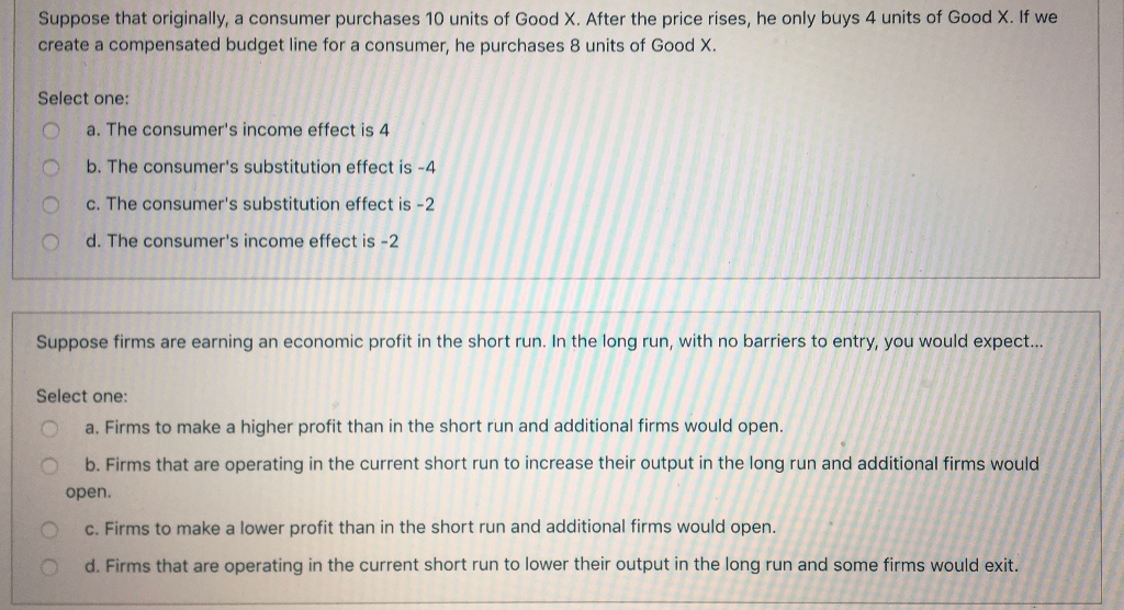 Solved Suppose That Originally, A Consumer Purchases 10 | Chegg.com