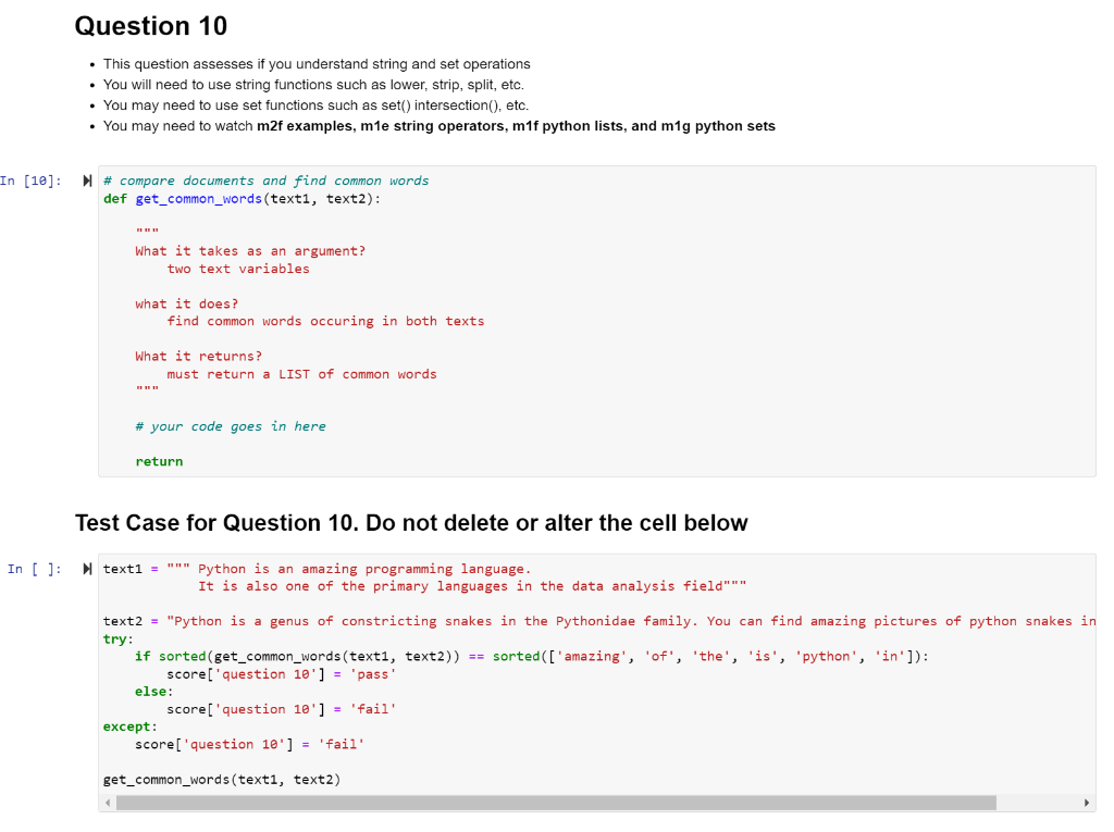 Solved - This question assesses if you understand string and | Chegg.com
