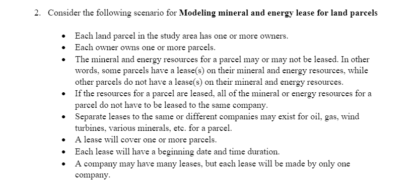 Solved 2. Consider the following scenario for Modeling | Chegg.com