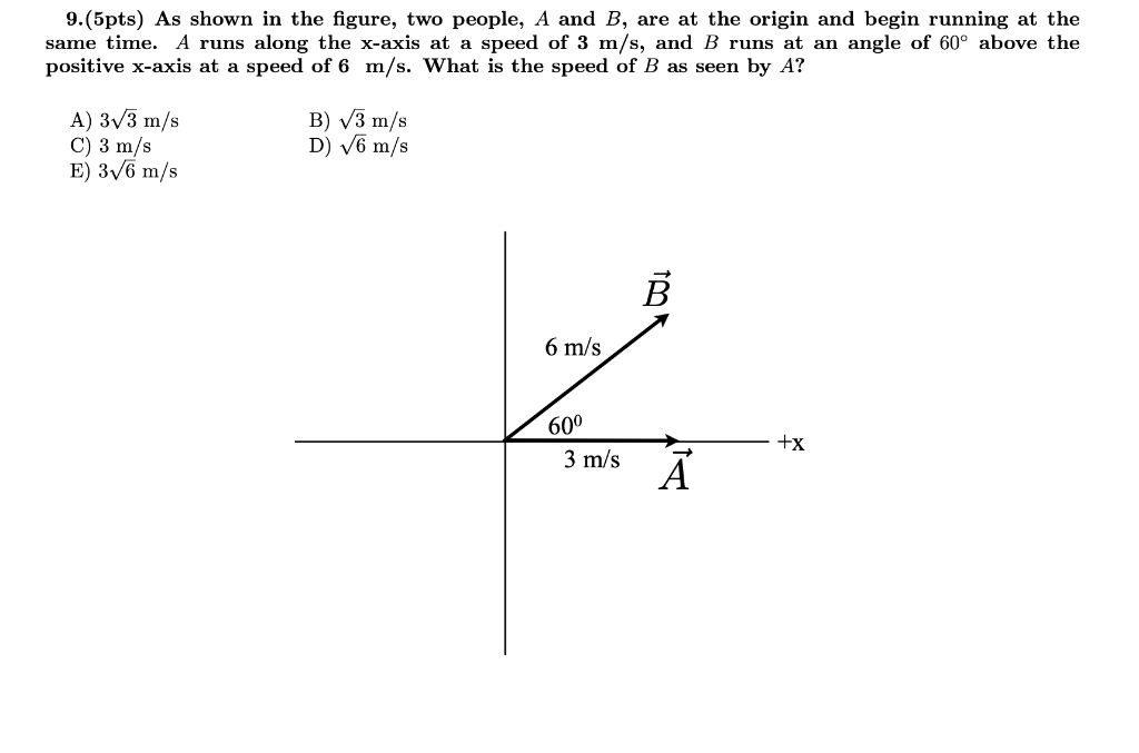 Solved 9.(5pts) As shown in the figure, two people, A and B, | Chegg.com