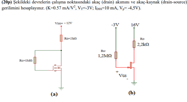 Solved The circuit in the figure shows the drain current at | Chegg.com