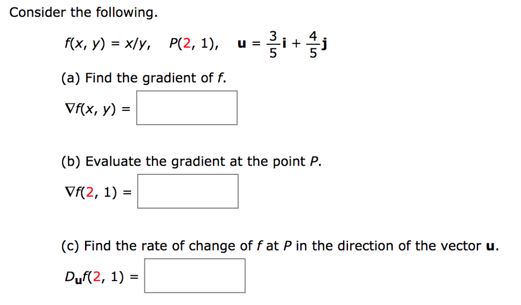 Solved Consider the following. 3 4 (a) Find the gradient of | Chegg.com