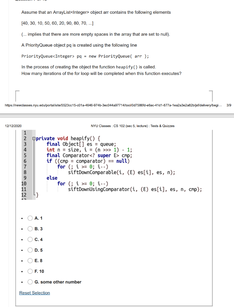Assume that an ArrayList object arr contains the | Chegg.com
