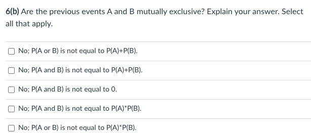 Solved 6. Suppose A And B Are Events Such That | Chegg.com