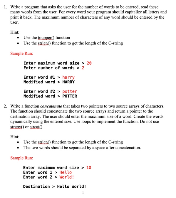 Solved 1 Write A Program That Asks The User For The Numb Chegg Com