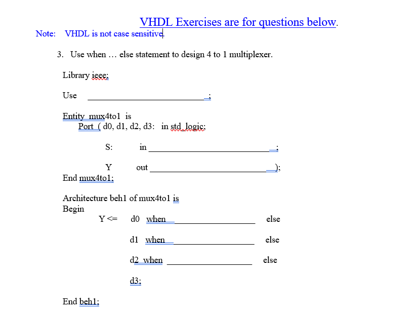 vhdl case multiple assignments